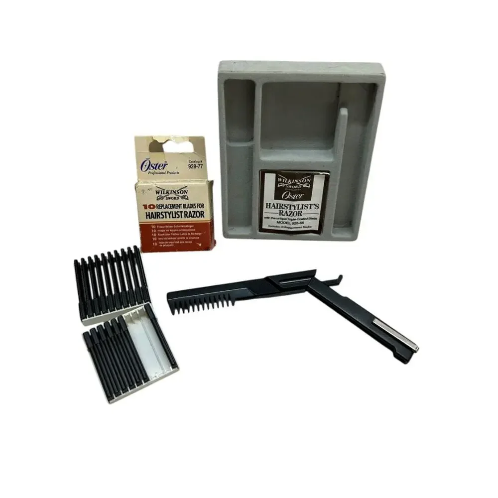 Oster‎ Wilkinson Hairstylist Razor 928-66 Salon Barber with Replacement Blades